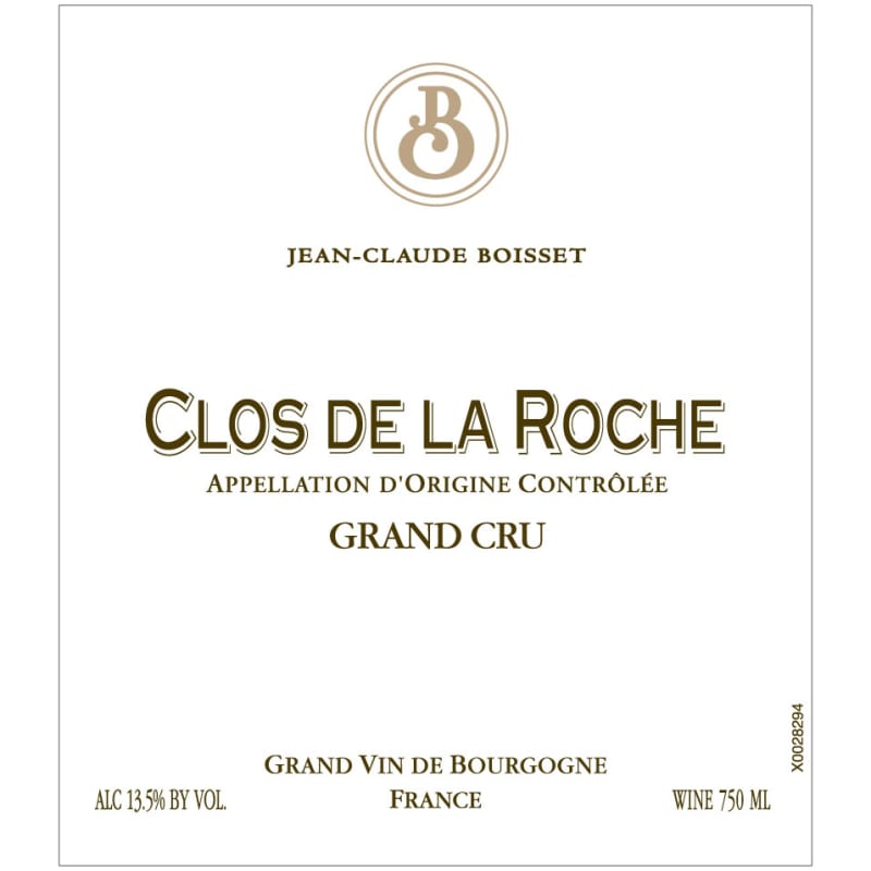 Jean-Claude Boisset Clos de la Roche Grand Cru 2012 Front Label