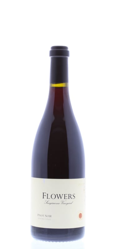 Flowers Sangiacomo Vineyard Pinot Noir (torn label) 2000 Front Bottle Shot