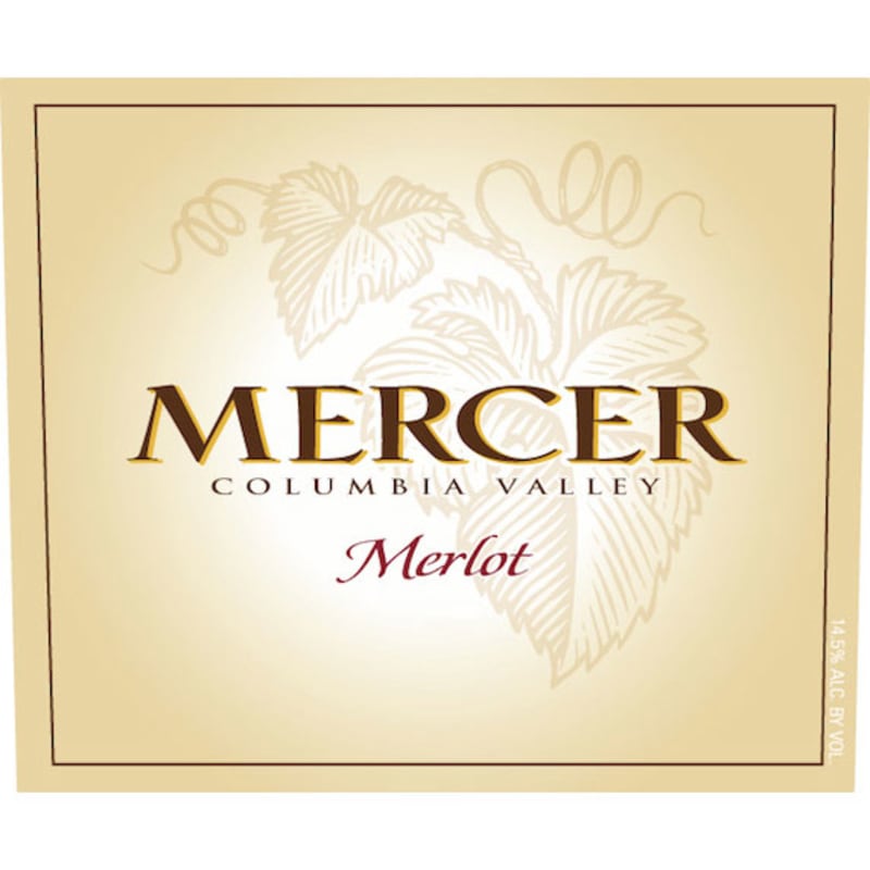 Mercer Estates Merlot 2013 Front Label