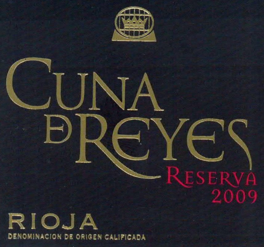 Bodegas Cuna de Reyes Reserva 2009 Front Label