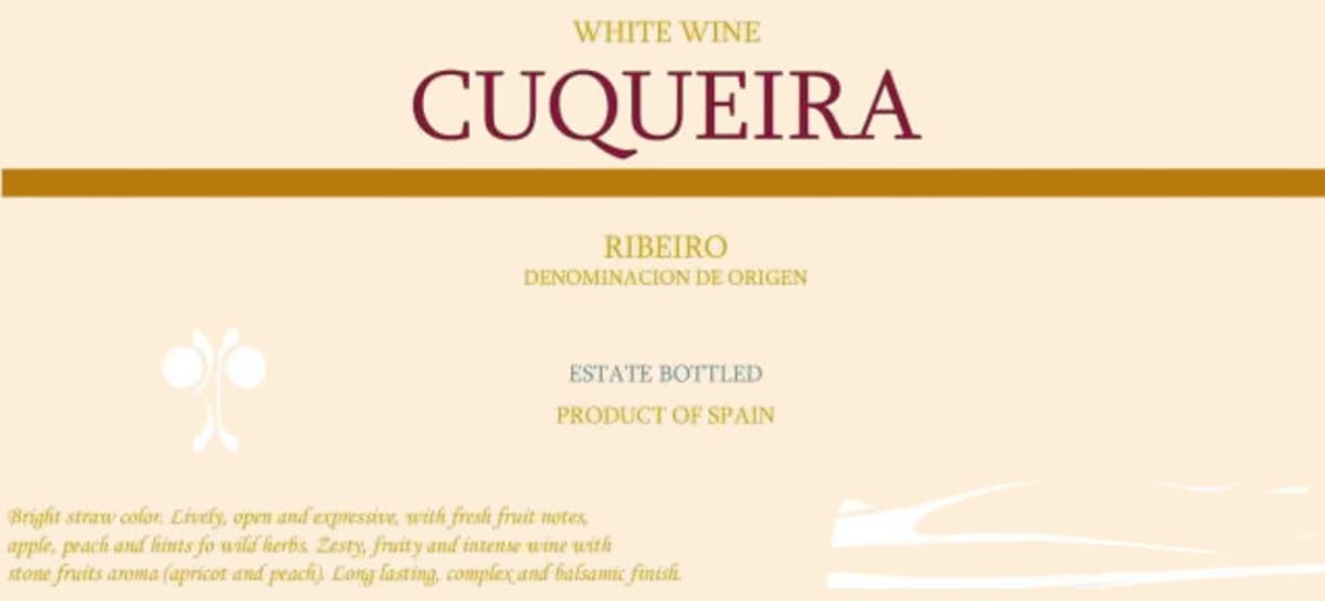 Bodegas Cunqueiro Cuqueira 2015 Front Label