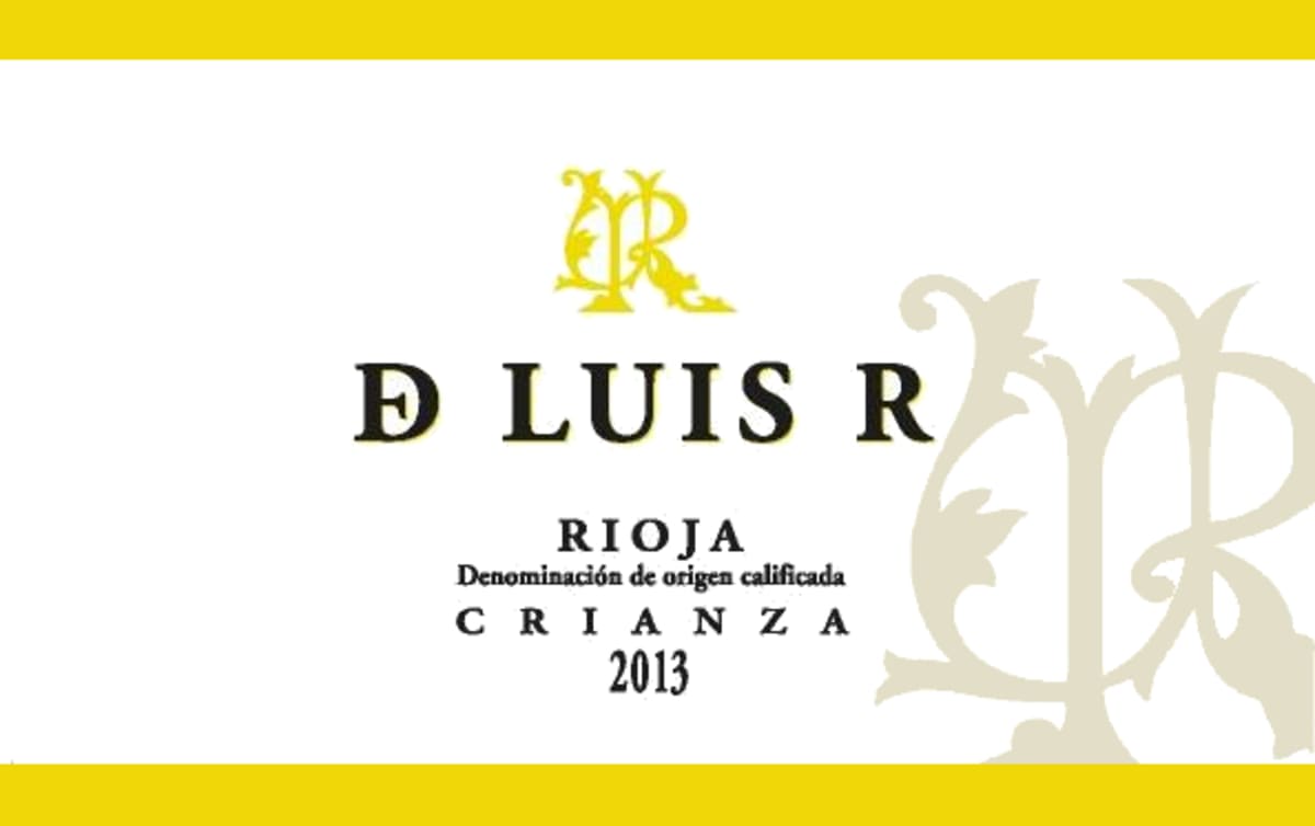 Bodegas D Luis R Crianza 2013 Front Label