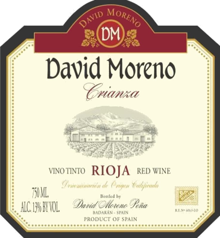 Bodegas David Moreno Crianza 2011 Front Label