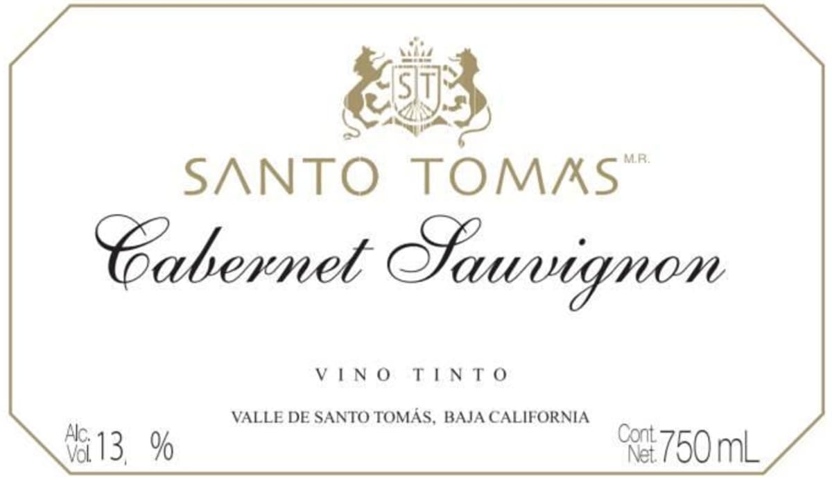Bodegas de Santo Tomas Cabernet Sauvignon 2012 Front Label