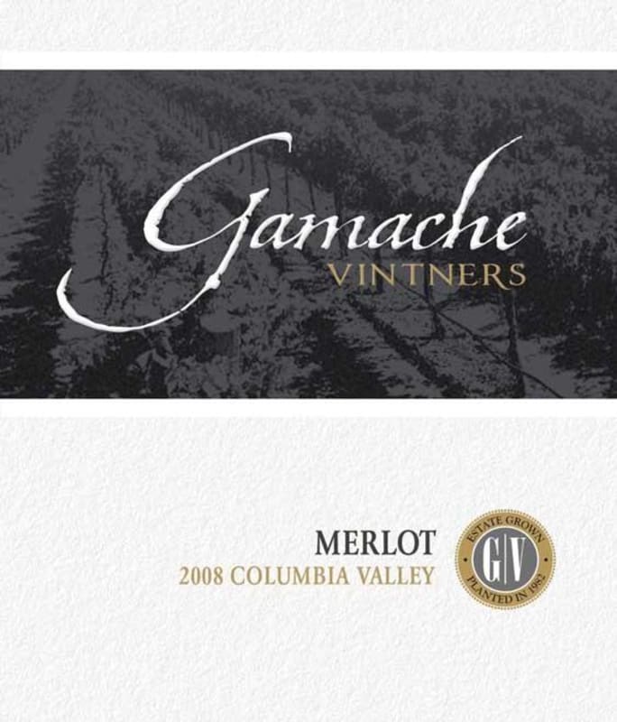 Gamache Vintners Estate Merlot 2008 Front Label