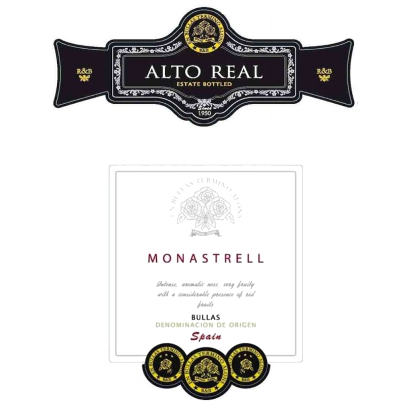 Bodegas del Rosario Alto Real Monastrell 2014 Front Label