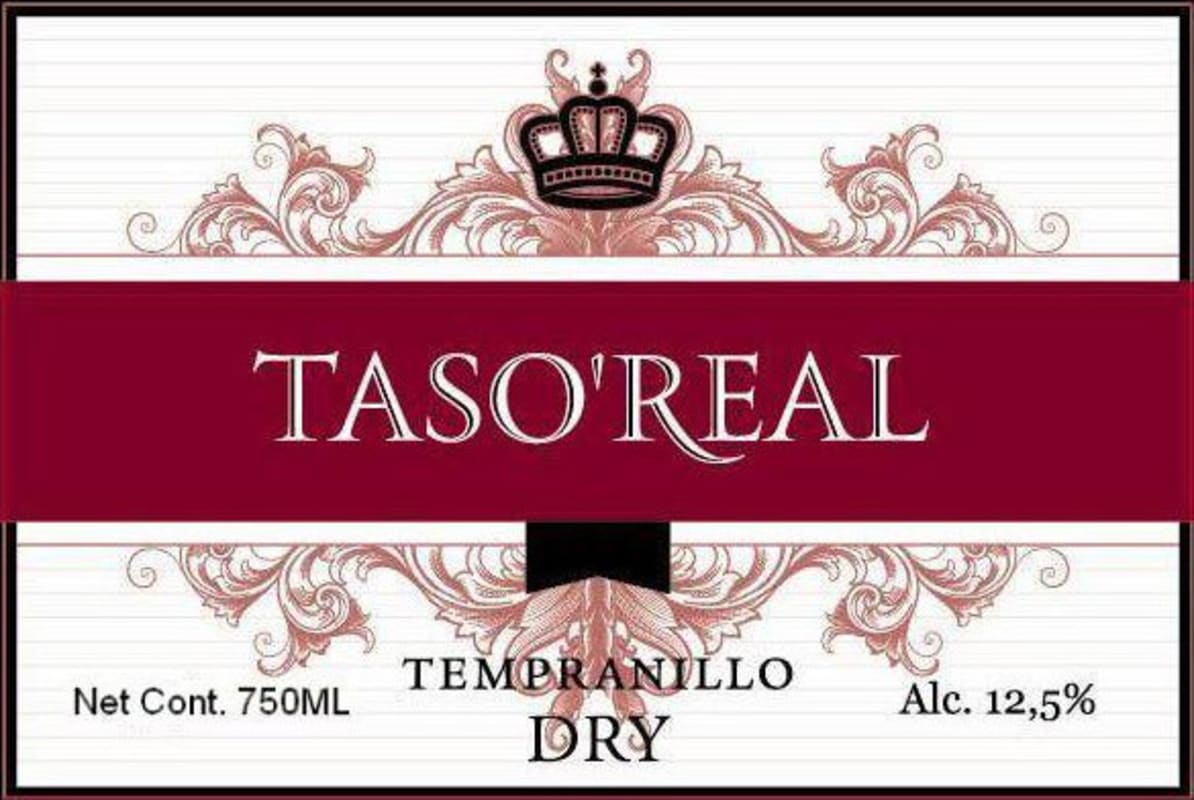 Bodegas del Saz Taso RealVino de Tierra Dry Tempranillo 2014 Front Label