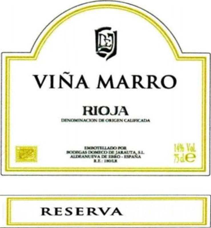 Bodegas Domeco de Jarauta Vina Marro Reserva 2011 Front Label