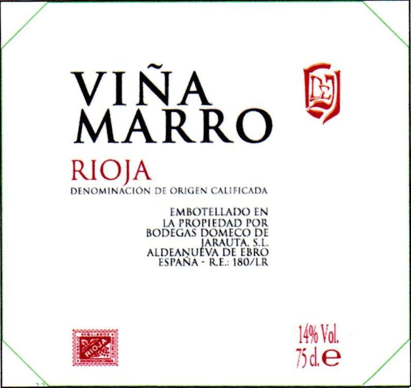 Bodegas Domeco de Jarauta Vina Marro Joven 2013 Front Label