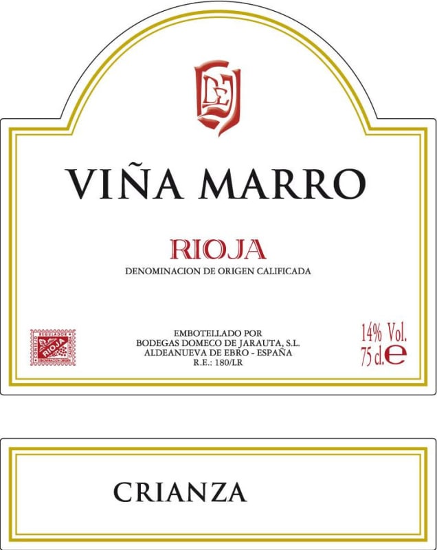 Bodegas Domeco de Jarauta Vina Marro Crianza 2013 Front Label