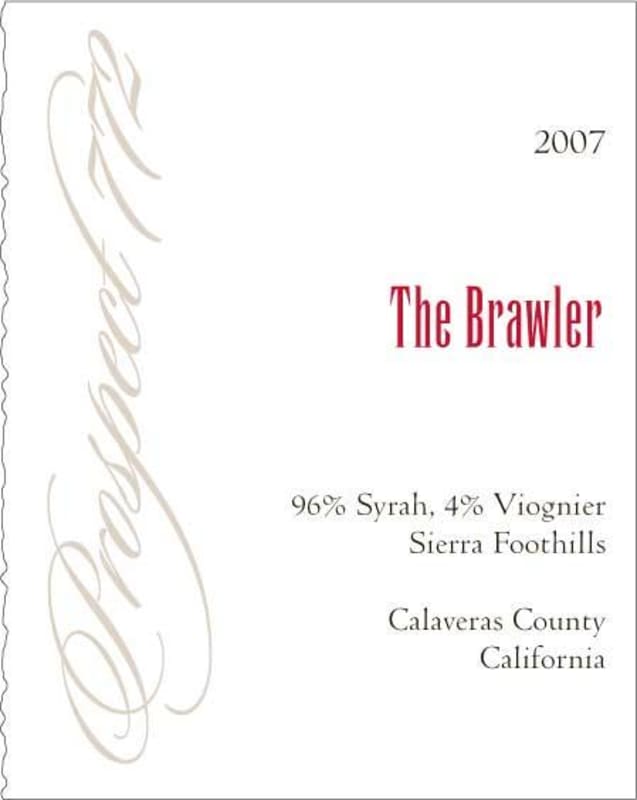 Prospect 772 The Brawler Syrah Viognier 2007 Front Label
