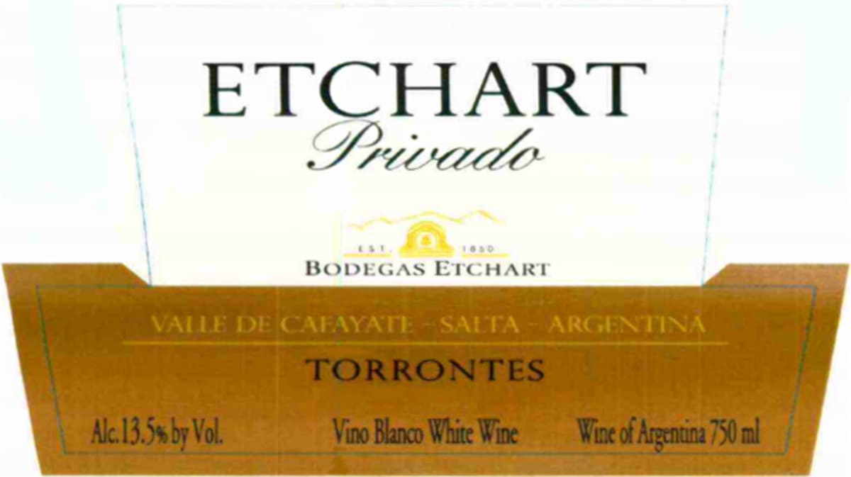 Etchart Privado Torrontes 2009 Front Label