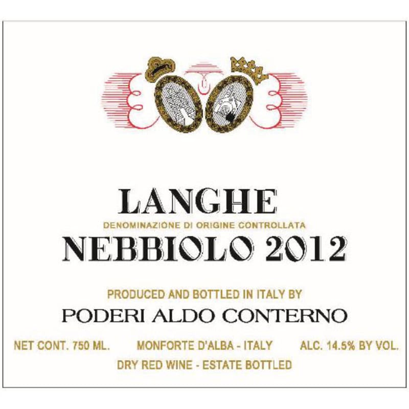 Aldo Conterno Langhe Il Favot Nebbiolo 2012 Front Label