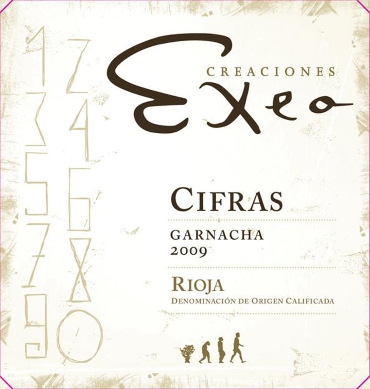 Bodegas Exeo Cifras Garnacha 2009 Front Label
