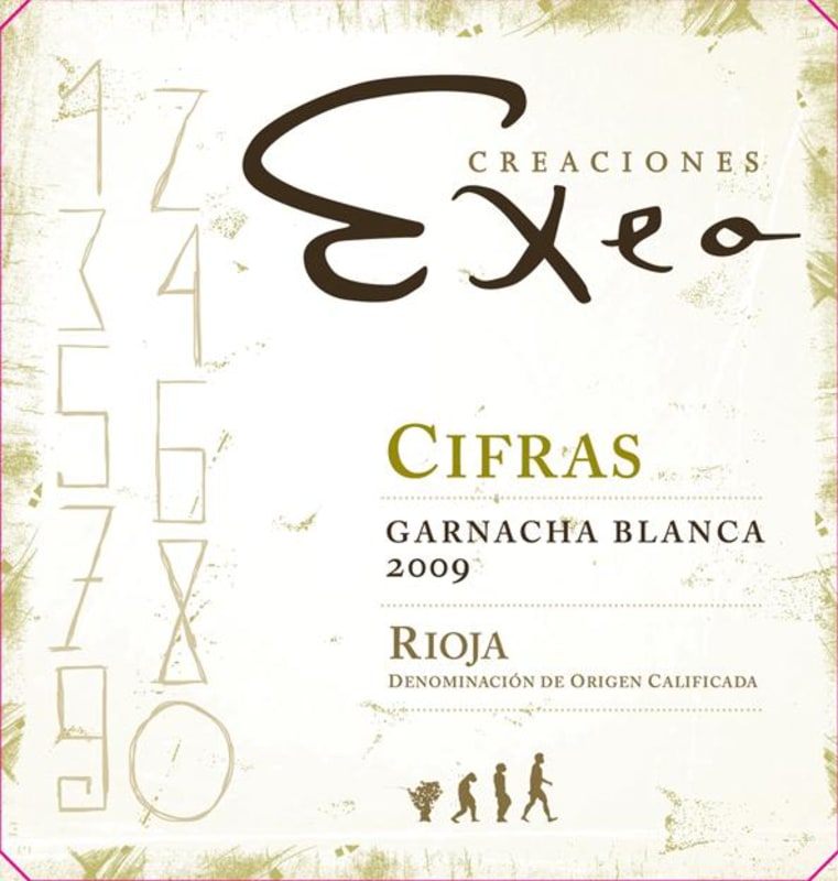 Bodegas Exeo Cifras Blanca Garnacha 2009 Front Label
