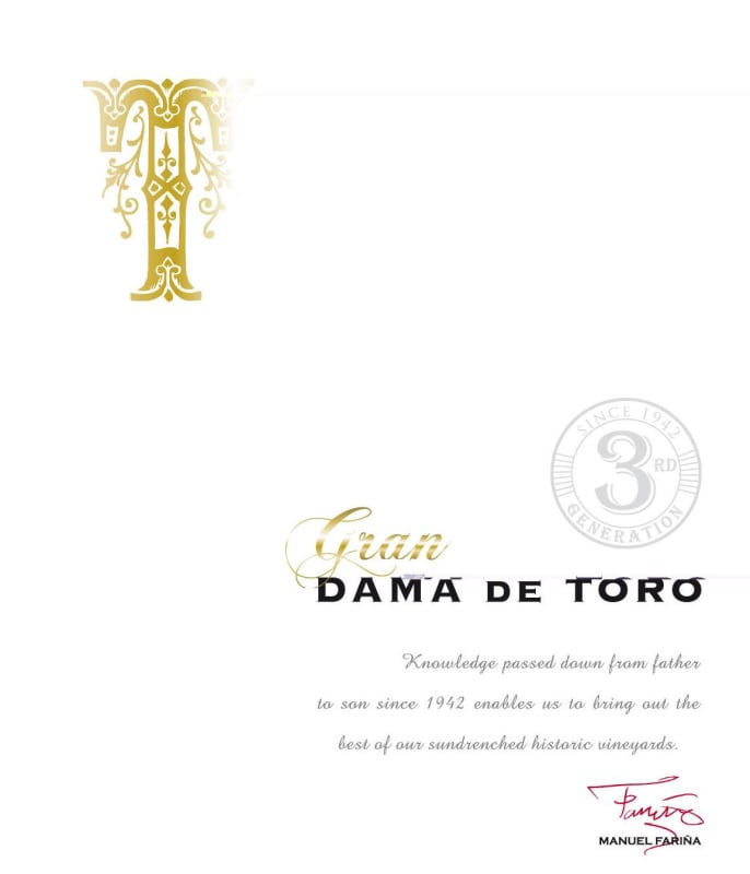 Bodegas Farina Dama de Toro Crianza 2006 Front Label