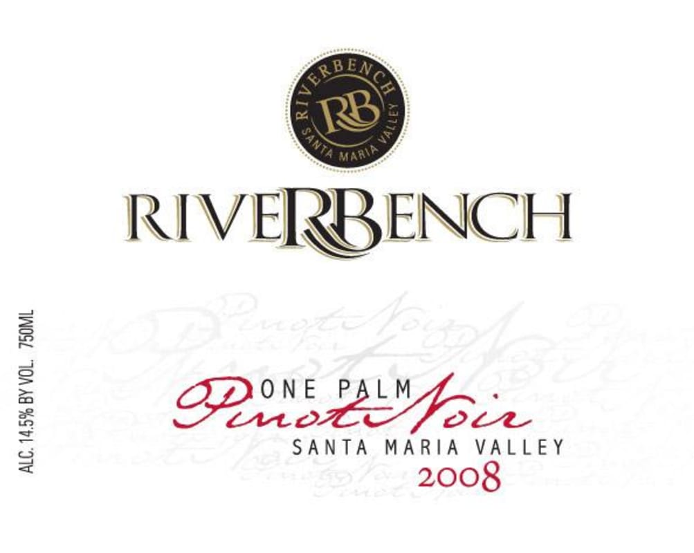 Riverbench One Palm Pinot Noir 2008 Front Label