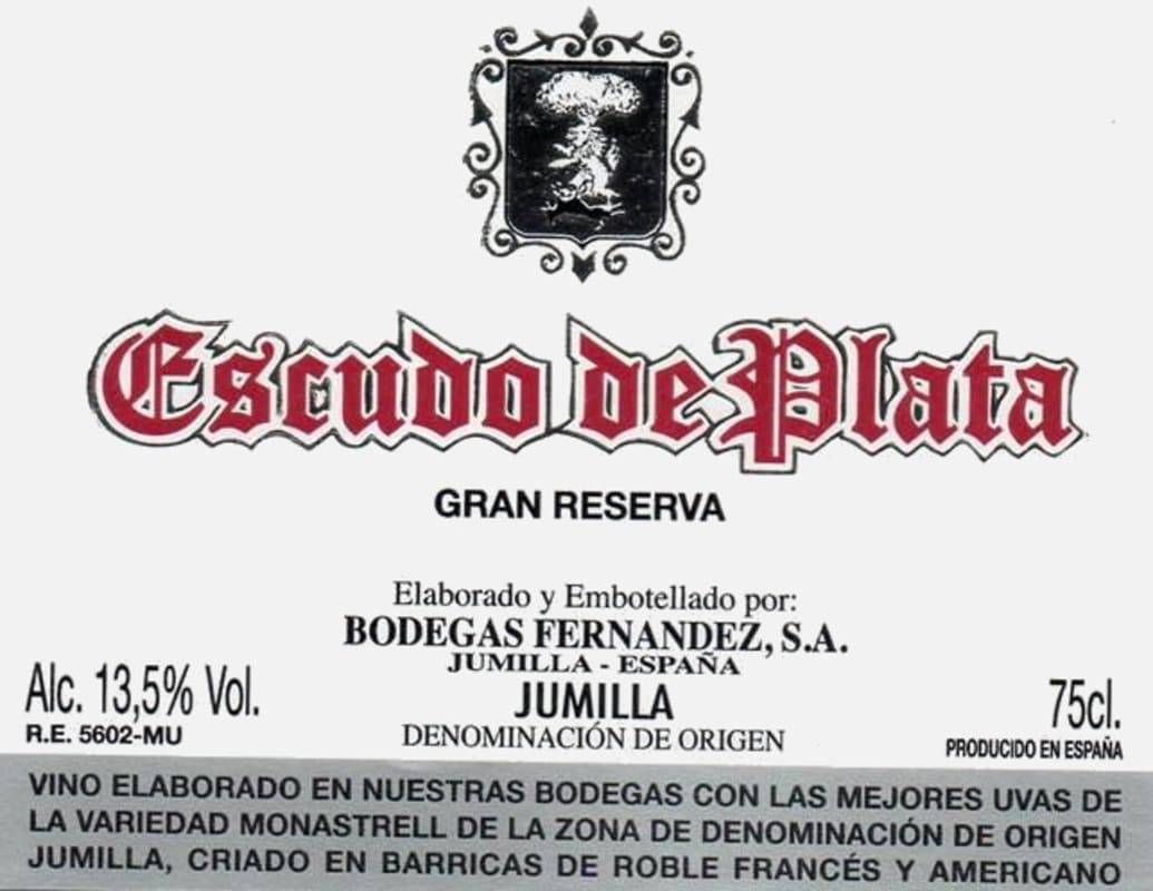 Bodegas Fernandez Escudo de Plata Gran Reserva 2008 Front Label