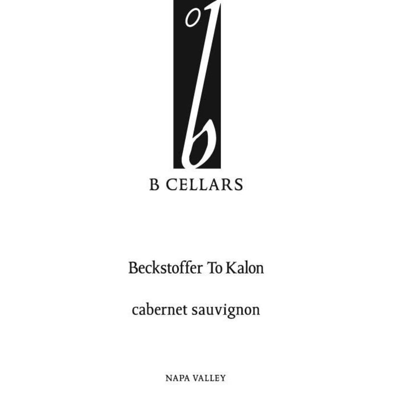 B Cellars Beckstoffer To Kalon Vineyard Cabernet Sauvignon 2009 Front Label