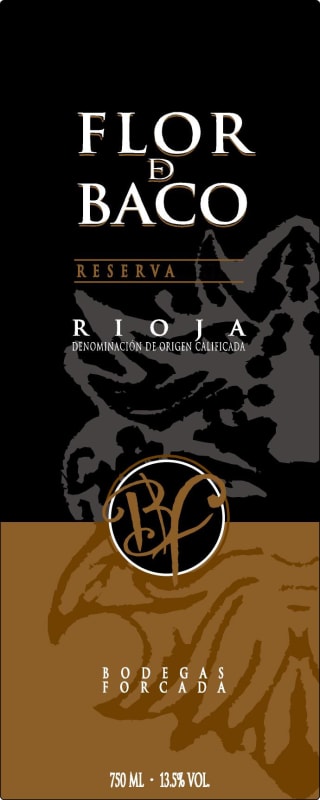 Bodegas Forcada Flor De Baco Reserva 2009 Front Label