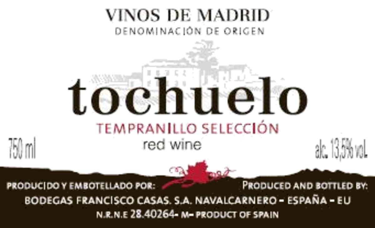 Bodegas Francisco Casas Tochuelo Tempranillo 2013 Front Label