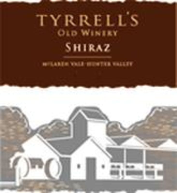 Tyrrell's Old Winery Shiraz 1996 Front Label