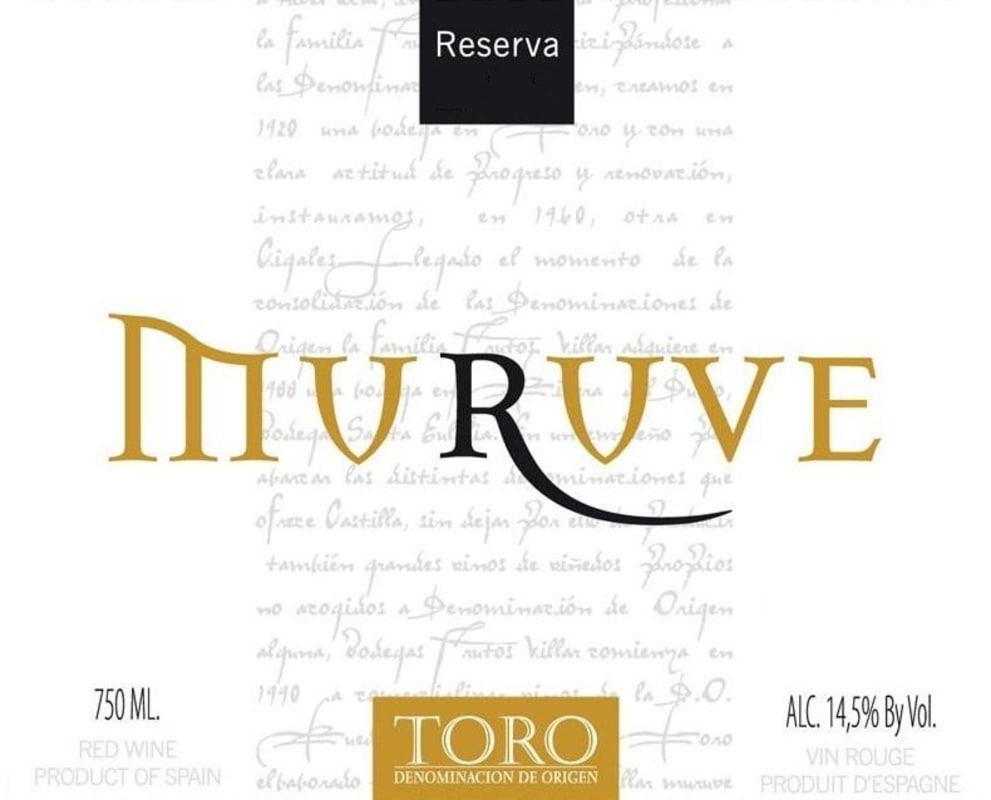 Bodegas Frutos Villar Toro Muruve Reserva 2009 Front Label