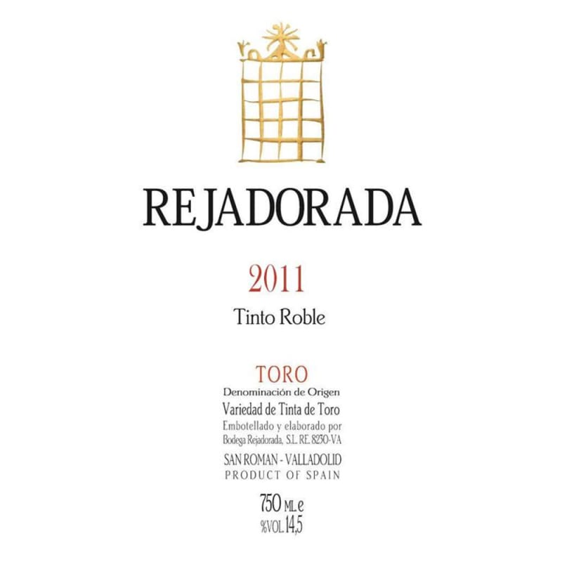 Bodega Rejadorada Tinto Roble 2011 Front Label