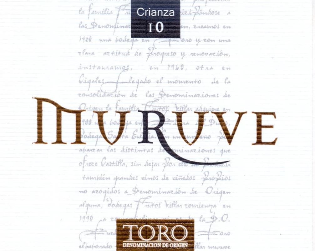 Bodegas Frutos Villar Toro Muruve Crianza 2010 Front Label
