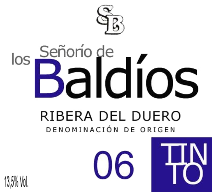 Bodegas Garcia Senorio de los Baldios Tinto 2006 Front Label