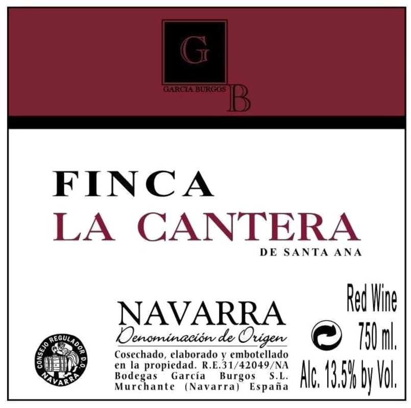 Bodegas Garcia Burgos Finca La Cantera de Santa Ana 2010 Front Label