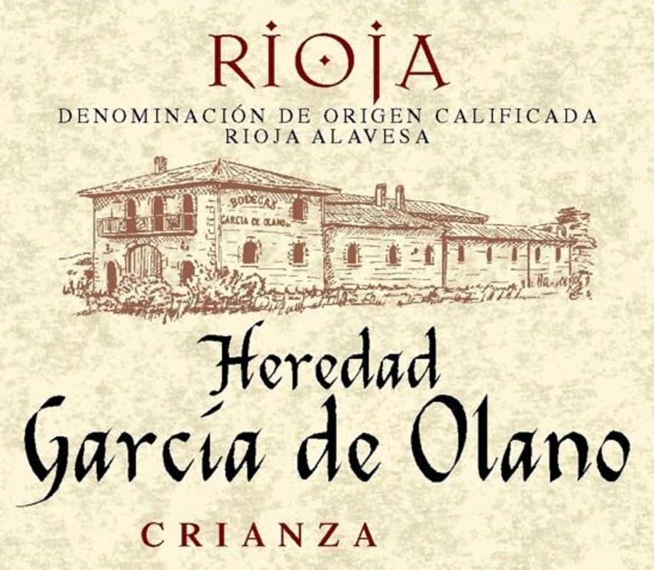 Bodegas Garcia de Olano Heredad Garcia de Olano Crianza 2008 Front Label