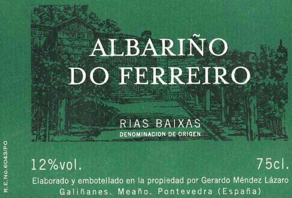 Bodegas Gerardo Mendez Do Ferreiro Albarino 2012 Front Label