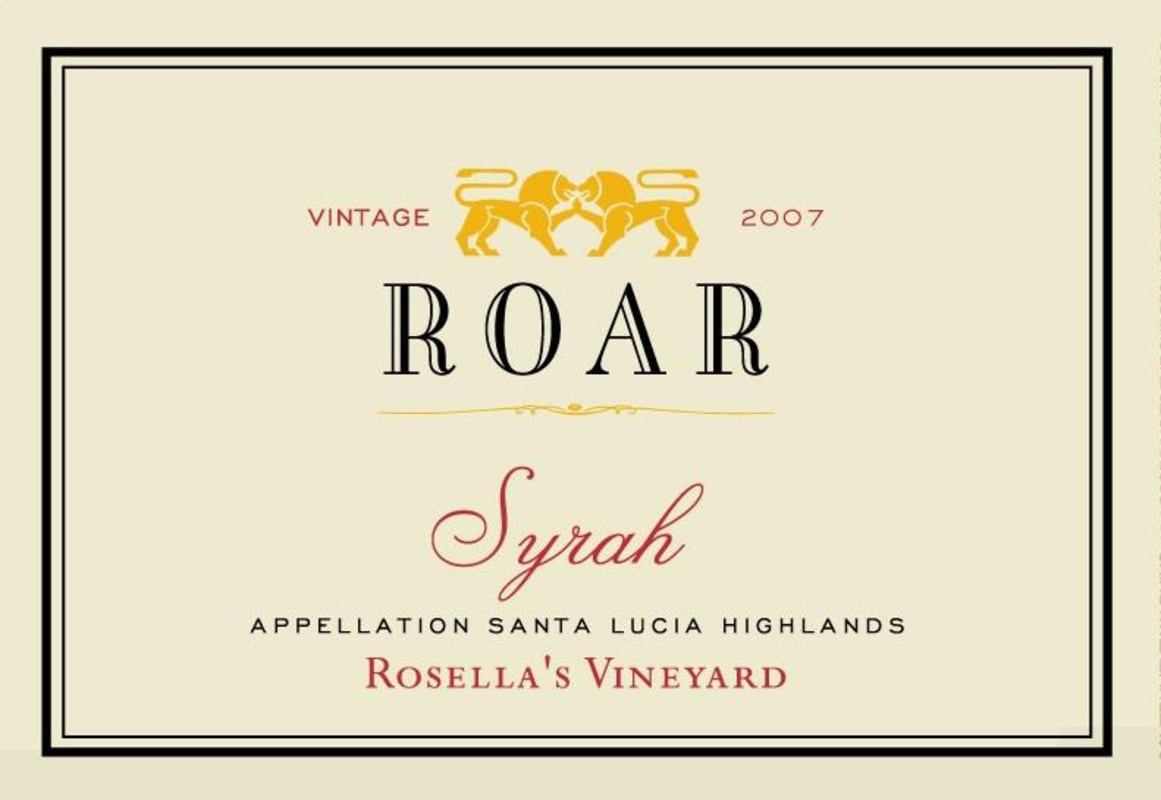 Roar Rosella's Vineyard Syrah 2007 Front Label