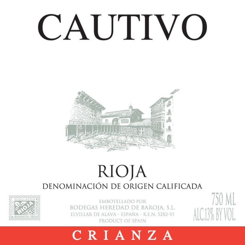 Bodegas Heredad de Baroja Cautivo Crianza 2004 Front Label