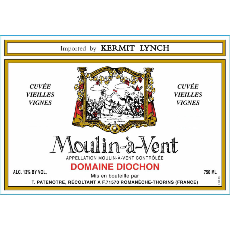 Domaine Diochon Moulin-a-Vent Cuvee Vieilles Vignes 2014 Front Label