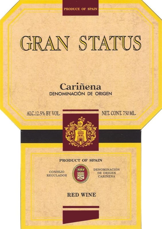 Bodegas Ignacio Marin Gran Status 2012 Front Label