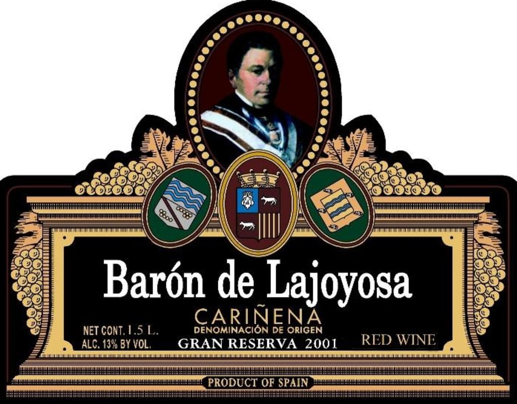 Bodegas Ignacio Marin Baron de Lajoyosa Gran Reserva 2001 Front Label