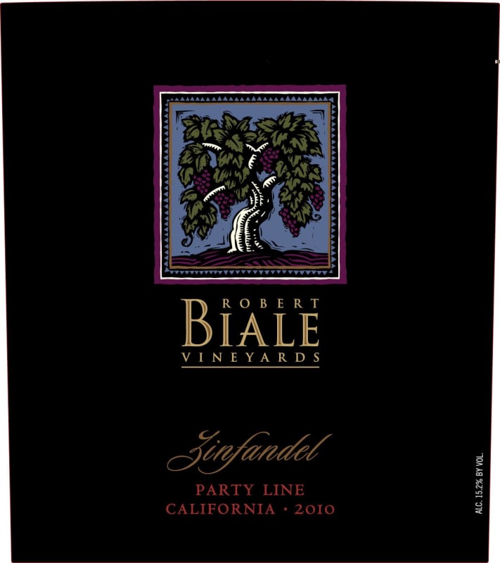 Robert Biale Vineyards Party Line Zinfandel 2010 Front Label