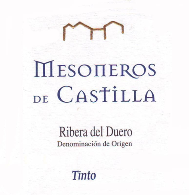 Bodegas Ismael Arroyo Mesoneros de Castilla Joven 2014 Front Label