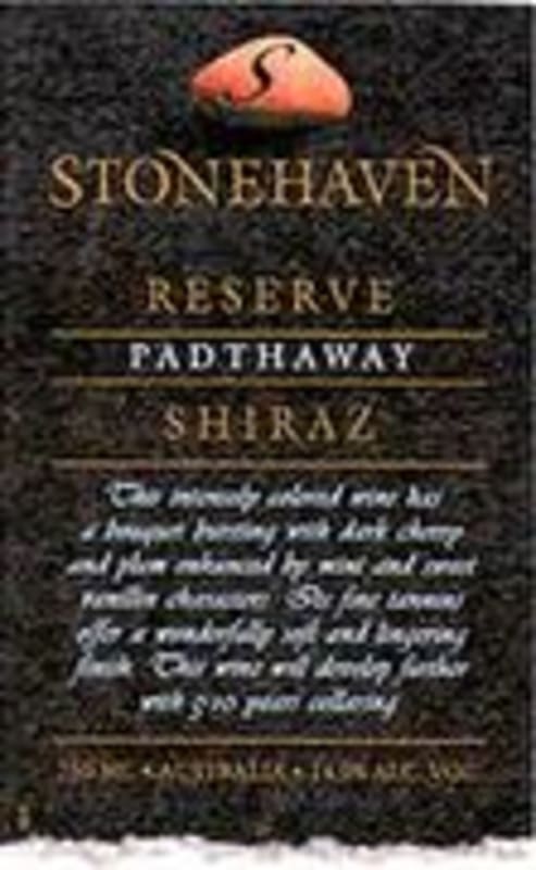 Stonehaven Reserve Shiraz 1997 Front Label