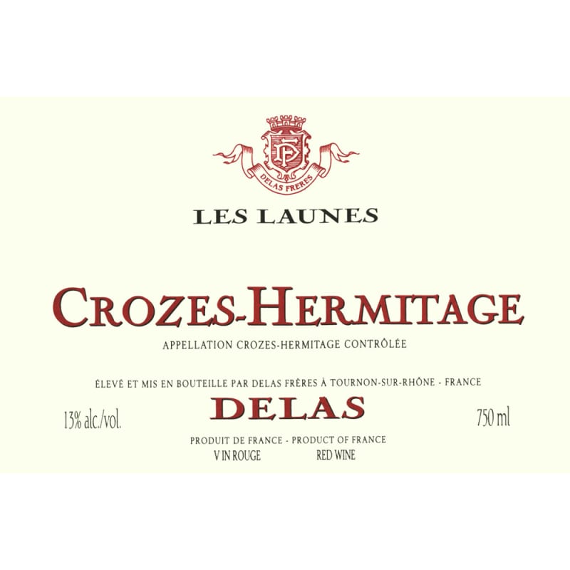 Delas Les Launes Crozes Hermitage Rouge 2015 Front Label