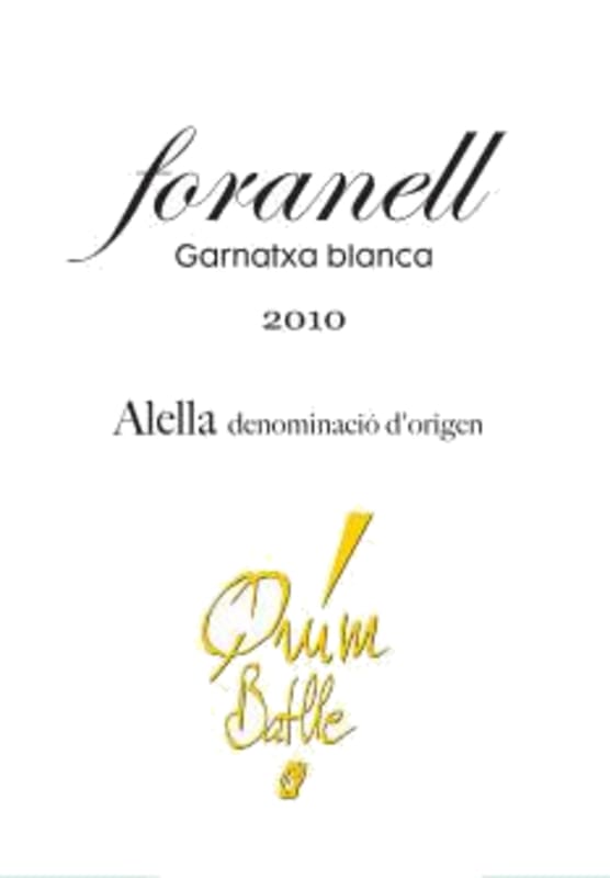 Bodegas Joaquim Batle Foranell Blanca Garnatxa 2010 Front Label