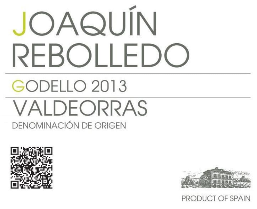 Bodegas Joaquin Rebolledo Godello 2013 Front Label