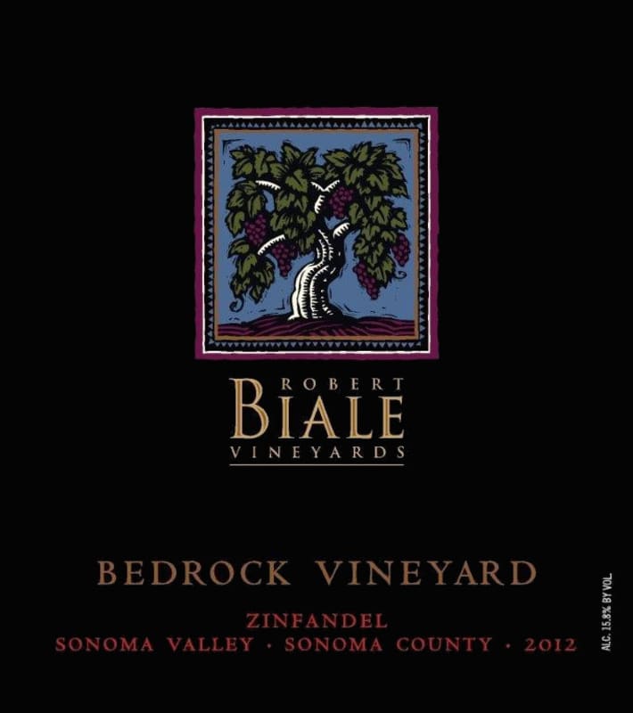 Robert Biale Vineyards Bedrock Vineyard Zinfandel 2012 Front Label