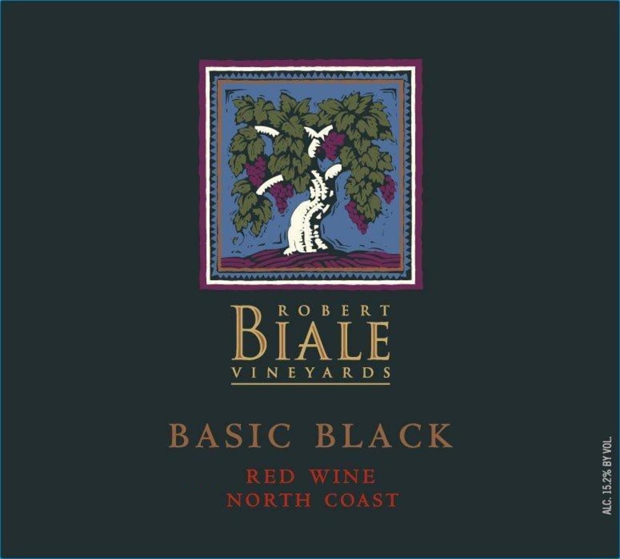 Robert Biale Vineyards Basic Black Red 2012 Front Label