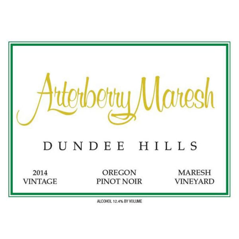 Arterberry Maresh Maresh Vineyard Pinot Noir 2014 Front Label