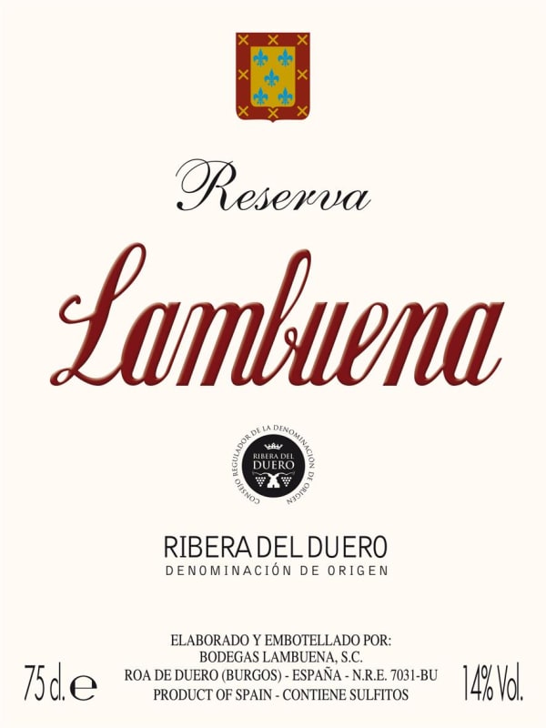 Bodegas Lambuena Reserva 2010 Front Label