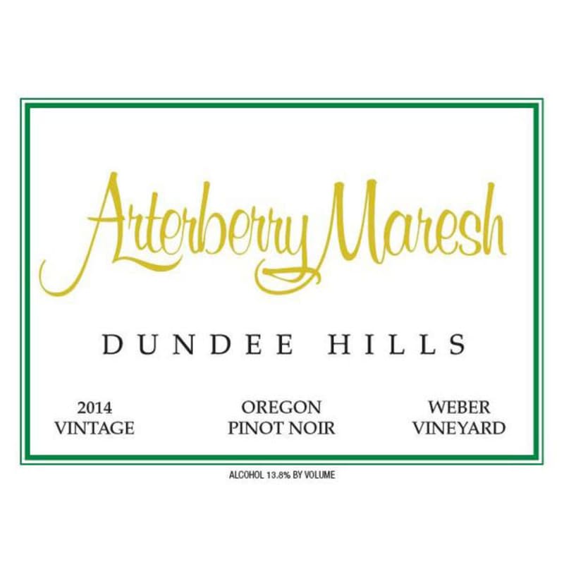 Arterberry Maresh Weber Vineyard Pinot Noir 2014 Front Label