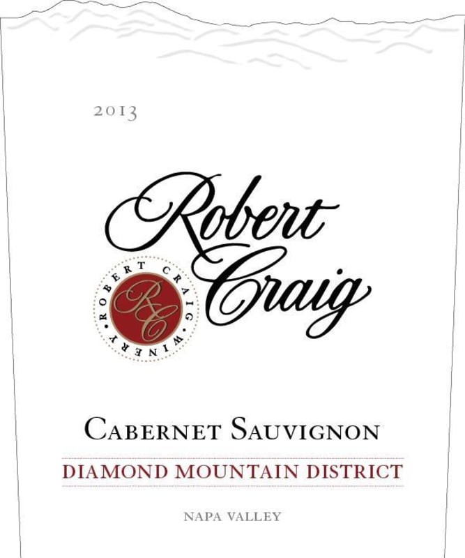 Robert Craig Cellars Diamond Mountain District Cabernet Sauvignon 2013 Front Label